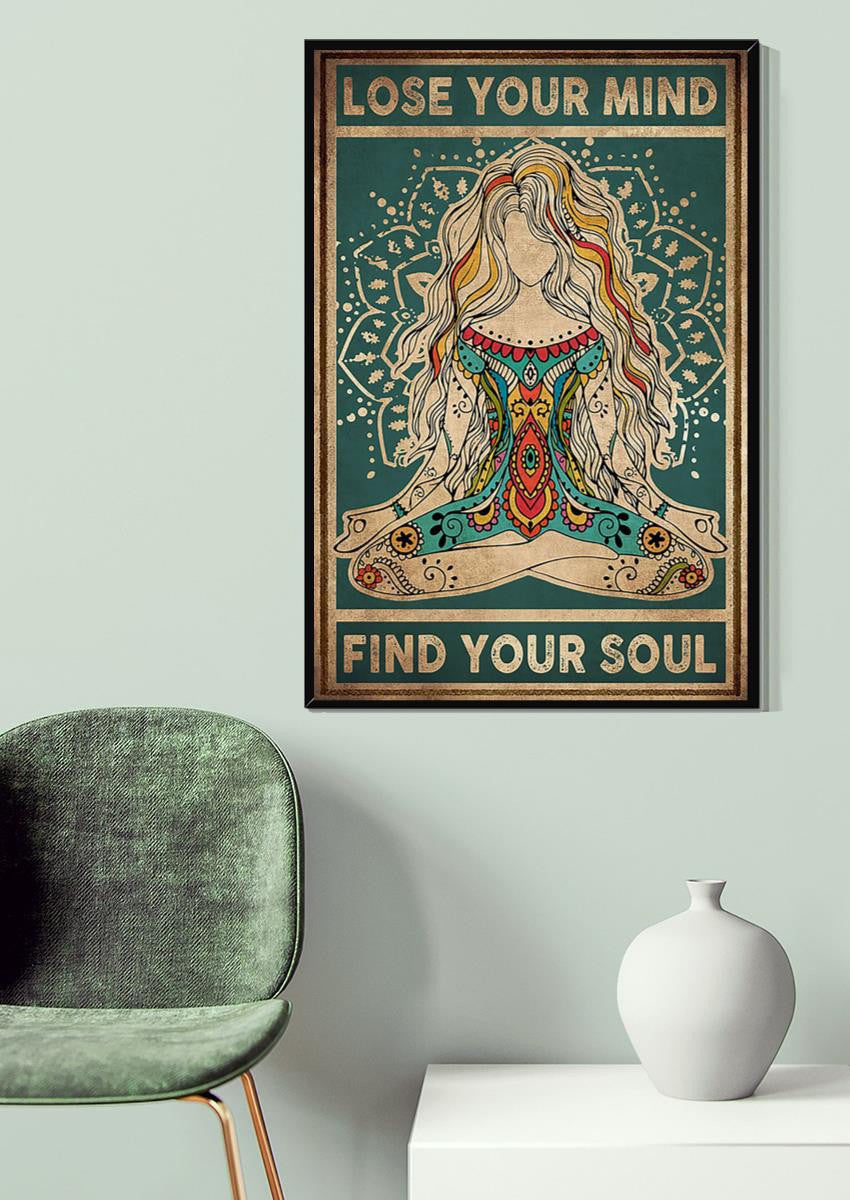 Lose Your Mind Find Your Soul Hippie Soul Print For Vintage Yoga Girl Gift Canvas