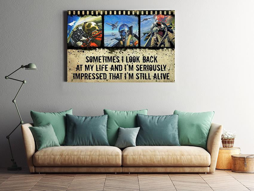 I'm Still Alive Motivation Quote Aviation Wall Art Gift For Pilot Flight Attendant Framed Prints, Canvas