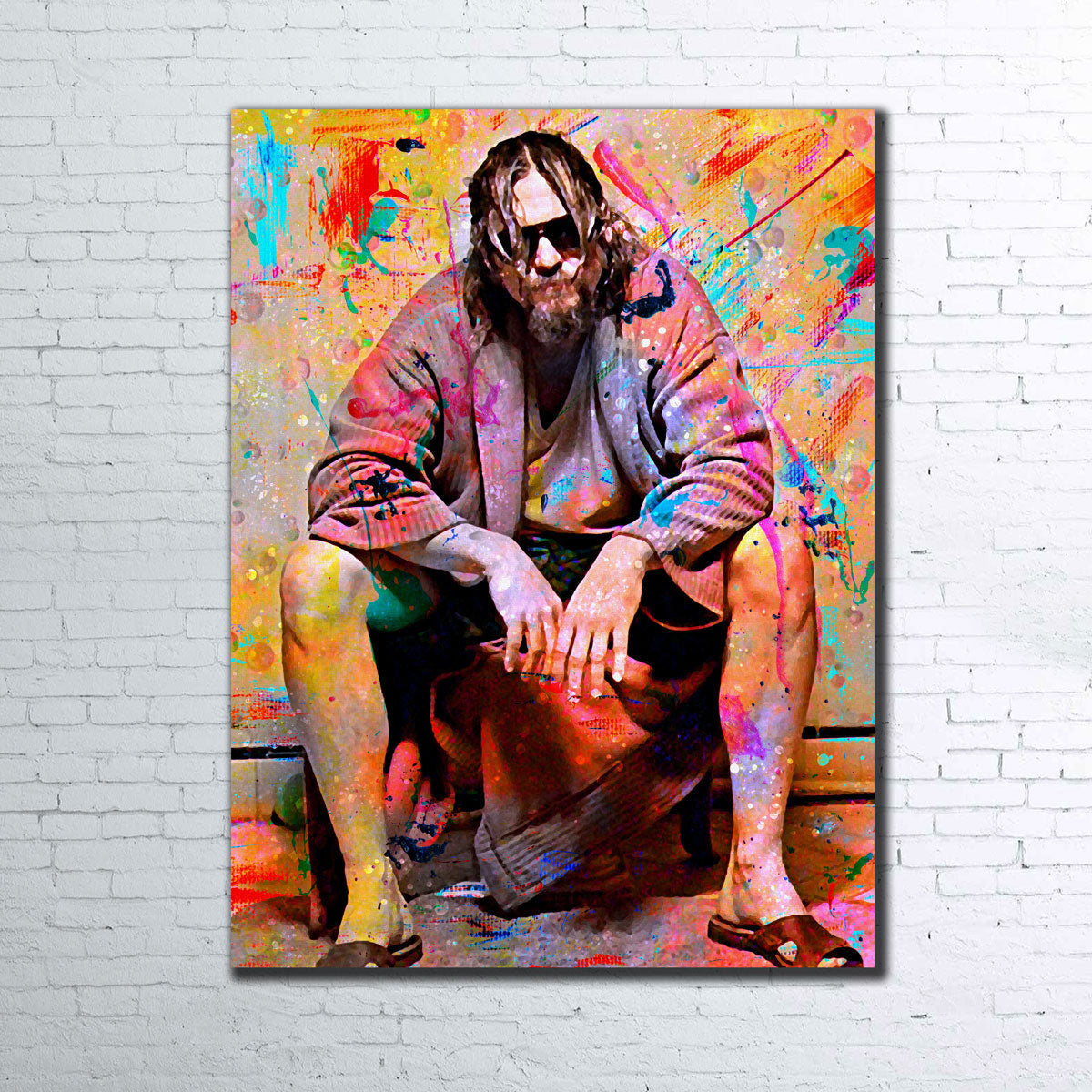 Lebowski Toilet Movie Wall Art Gift For The Big Lebowski Fan, Film Lover, Jeff Bridges Fan Canvas Framed Prints, Canvas GS202409243708