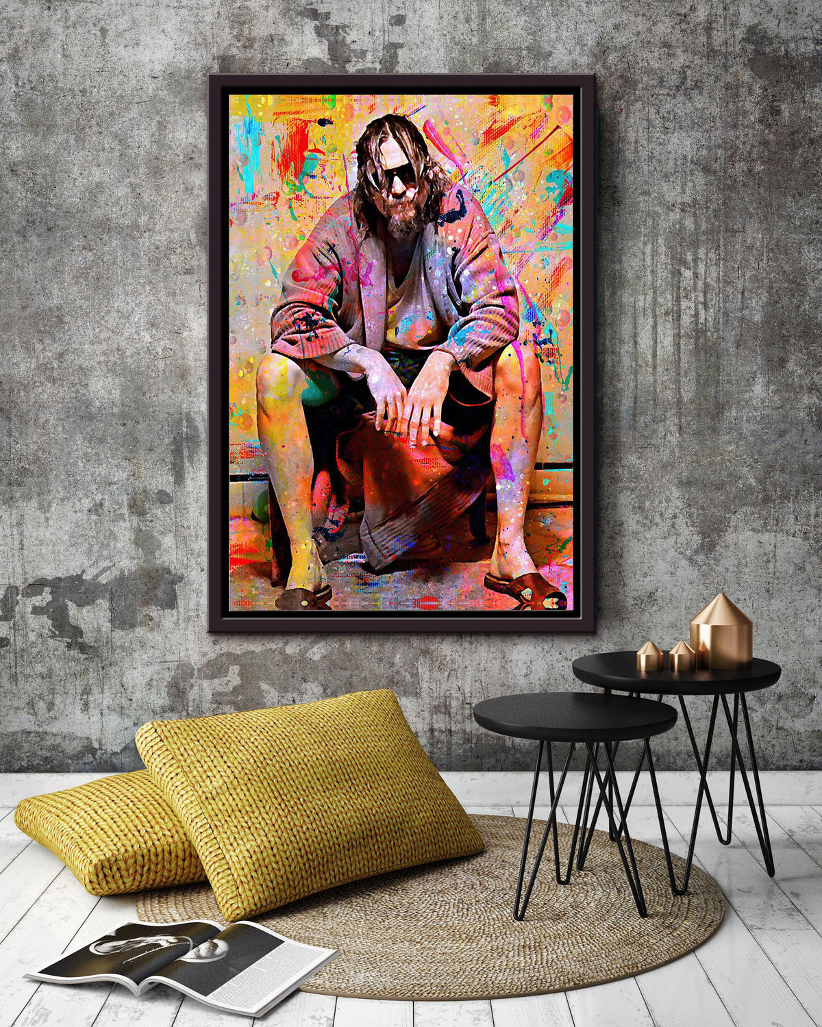 Lebowski Toilet Movie Wall Art Gift For The Big Lebowski Fan, Film Lover, Jeff Bridges Fan Canvas Framed Prints, Canvas GS202409243708