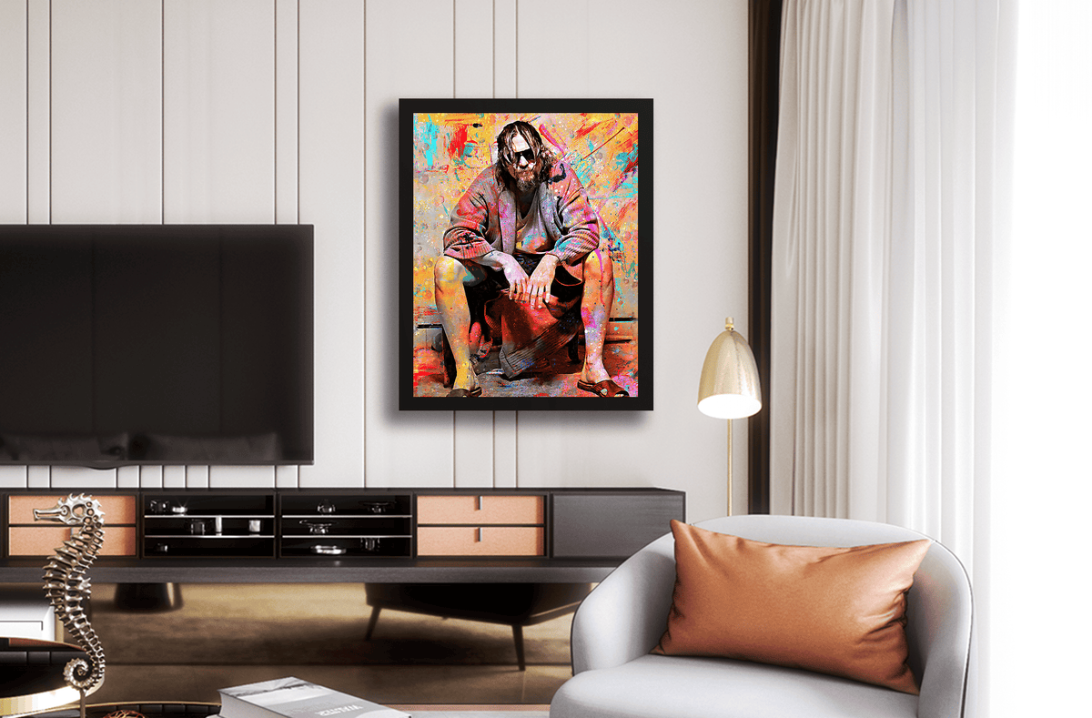 Lebowski Toilet Movie Wall Art Gift For The Big Lebowski Fan, Film Lover, Jeff Bridges Fan Canvas Framed Prints, Canvas GS202409243708