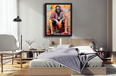 Lebowski Toilet Movie Wall Art Gift For The Big Lebowski Fan, Film Lover, Jeff Bridges Fan Canvas Framed Prints, Canvas GS202409243708