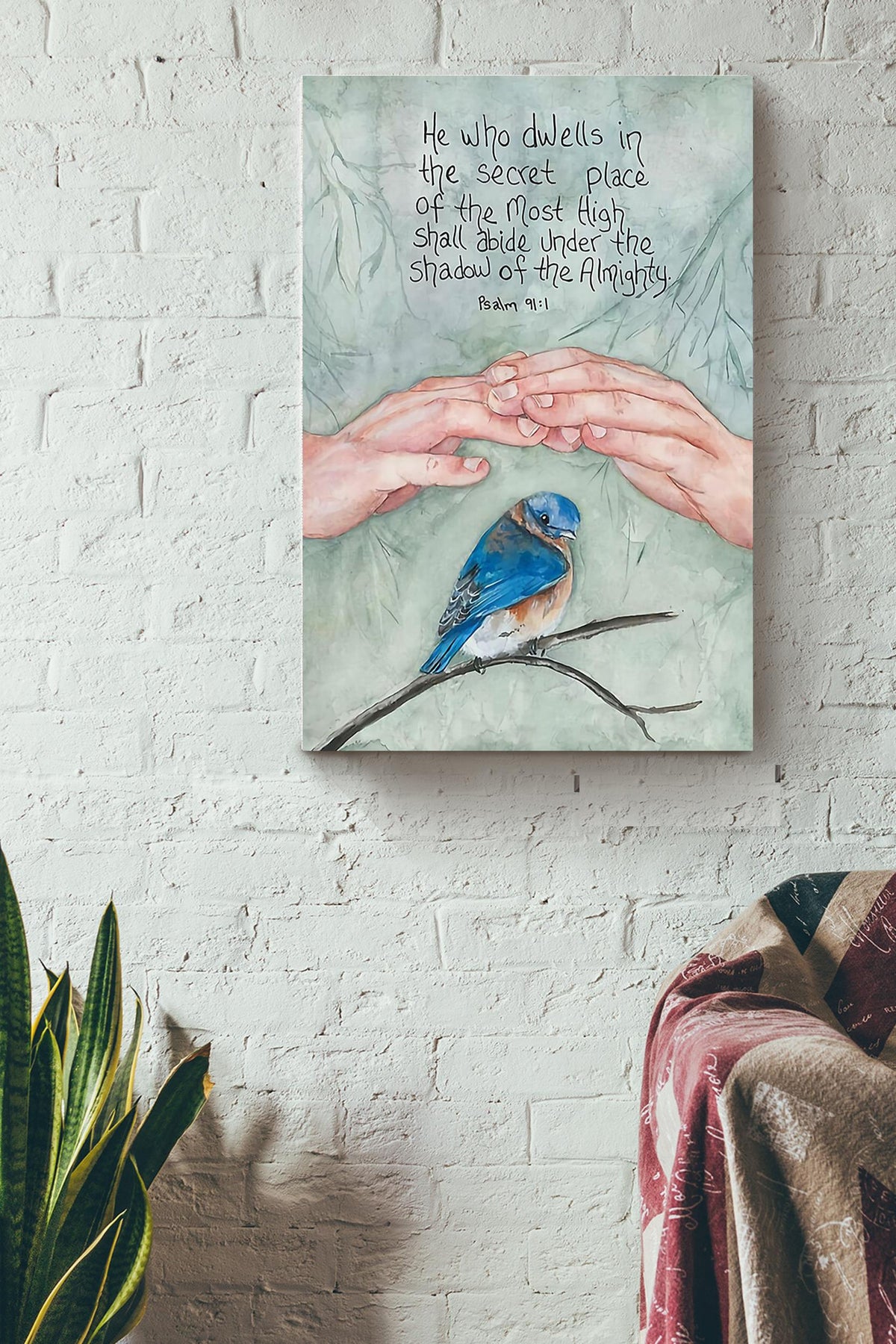 Psalm Memorial Quote Gift For Christant In Memorial Day Canvas