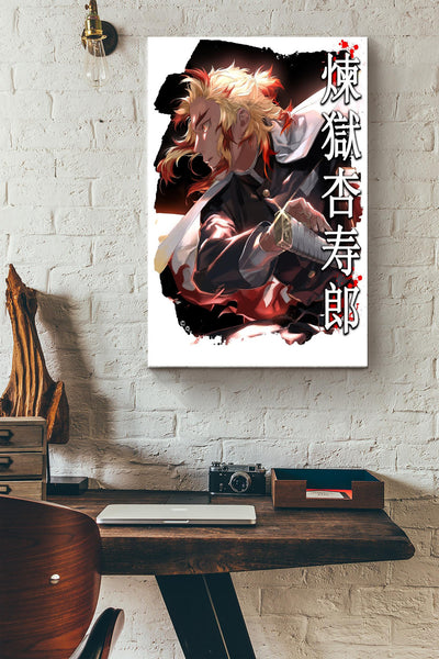 Rengoku Poster Copy Copy Canvas Gallery Wrapped Canvas Framed Gift Idea