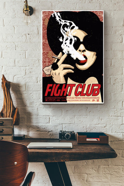 Marla Singer Fight Club Vintage Poster Canvas Gallery Wrapped Canvas Framed Gift Idea