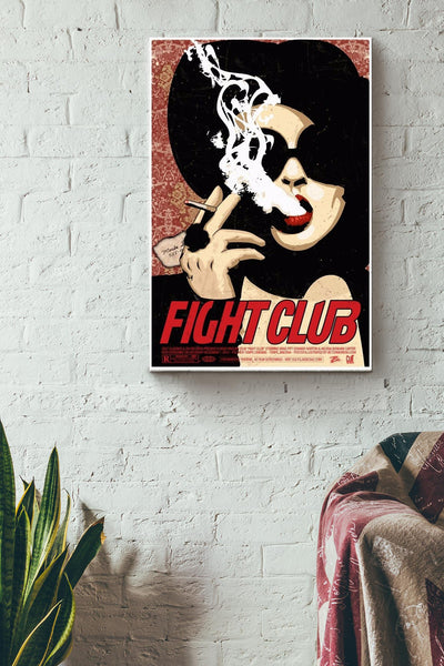 Marla Singer Fight Club Vintage Poster Canvas Gallery Wrapped Canvas Framed Gift Idea