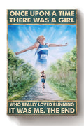 Once Upon A Time Girl Loved Running Gift For Runner Running Lover Country Running Canvas