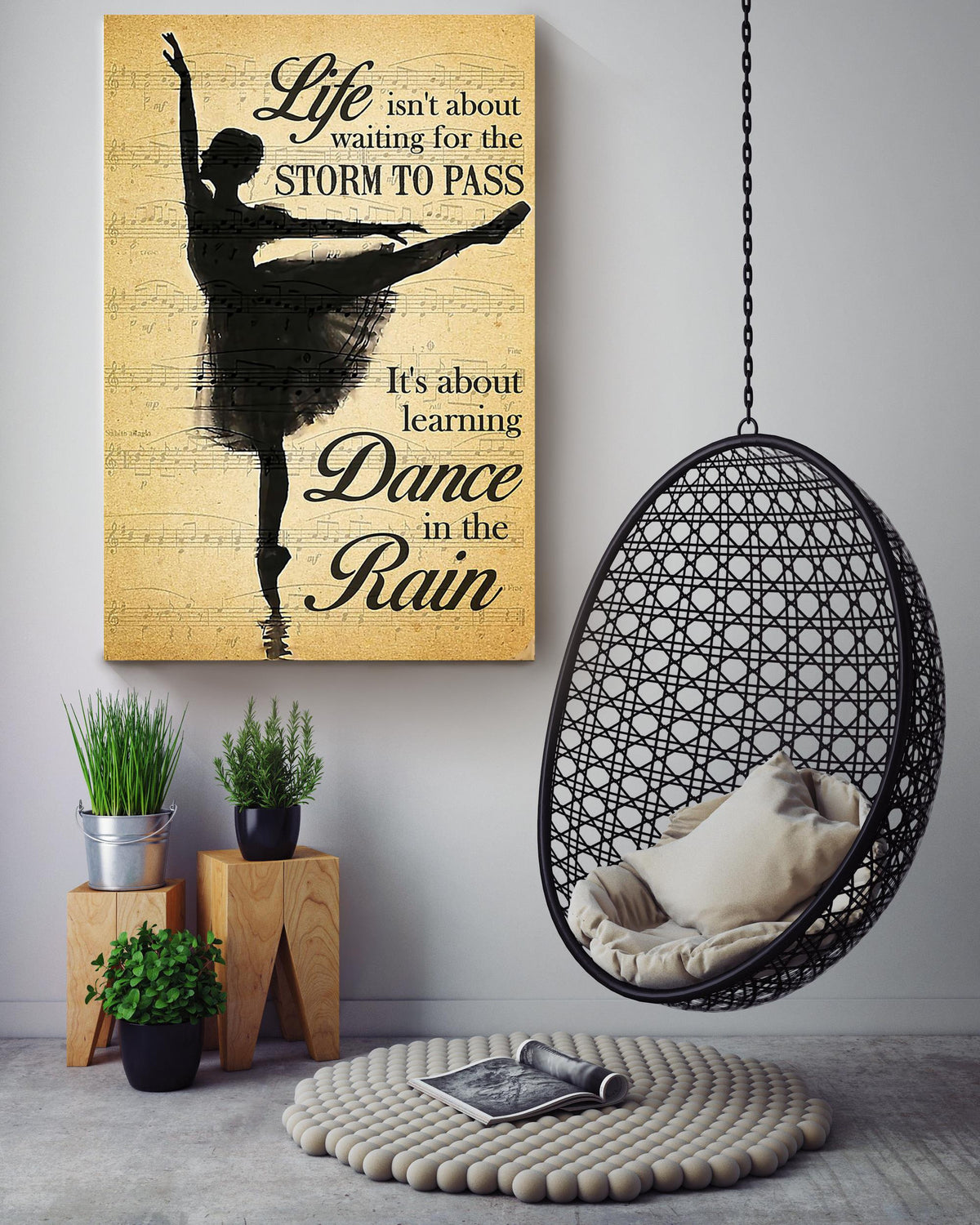 It's About Learning Dance In The Rain Wall Art Gift For Dancer Canvas Gallery Wrapped Canvas Framed Gift Idea Framed Prints, Canvas