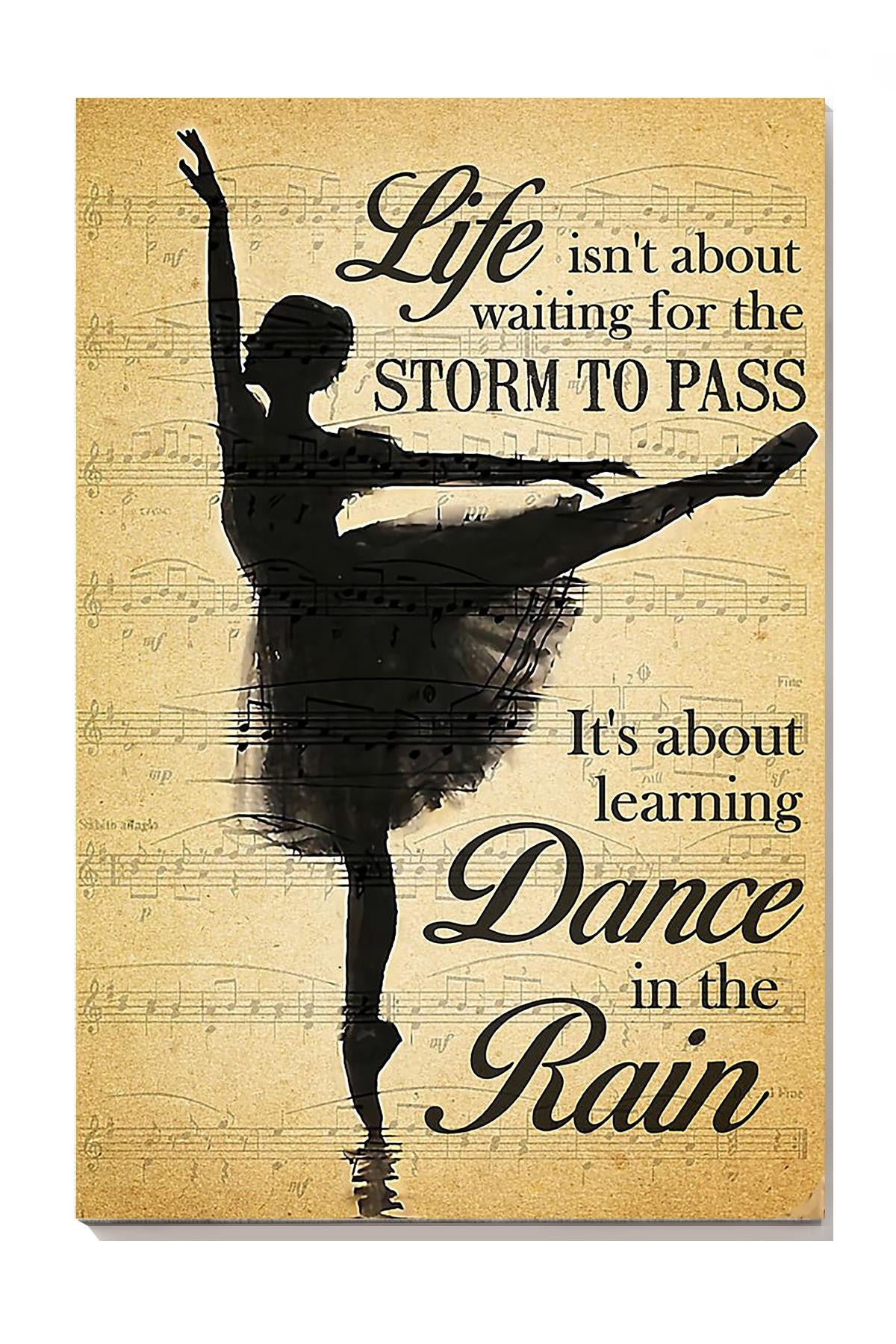 It's About Learning Dance In The Rain Wall Art Gift For Dancer Canvas Gallery Wrapped Canvas Framed Gift Idea Framed Prints, Canvas