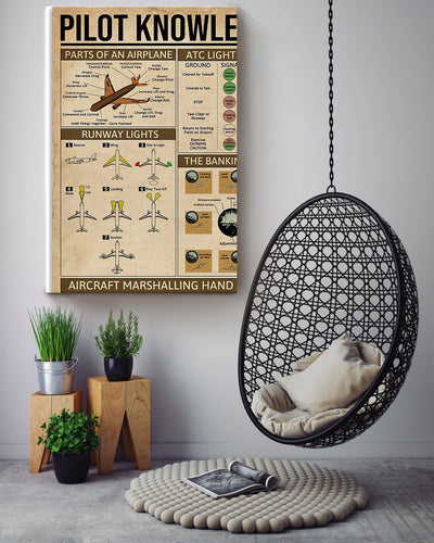 Pilot Knowledge Avation Information For Homeschool Housewarming Home Decor Canvas