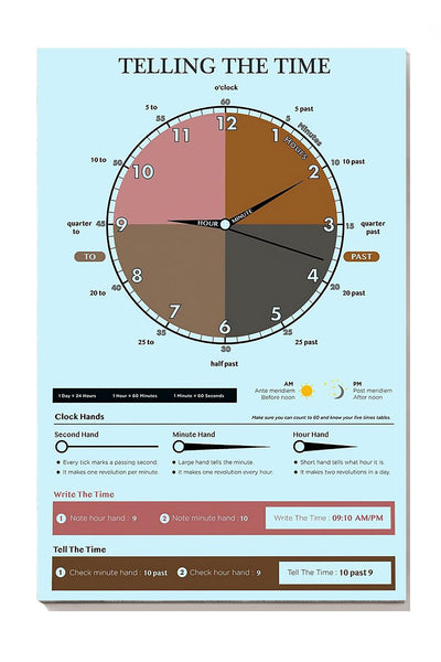 Math Teacher Telling The Time Teacher Wall Art For Classroom Decor Canvas Framed Prints, Canvas