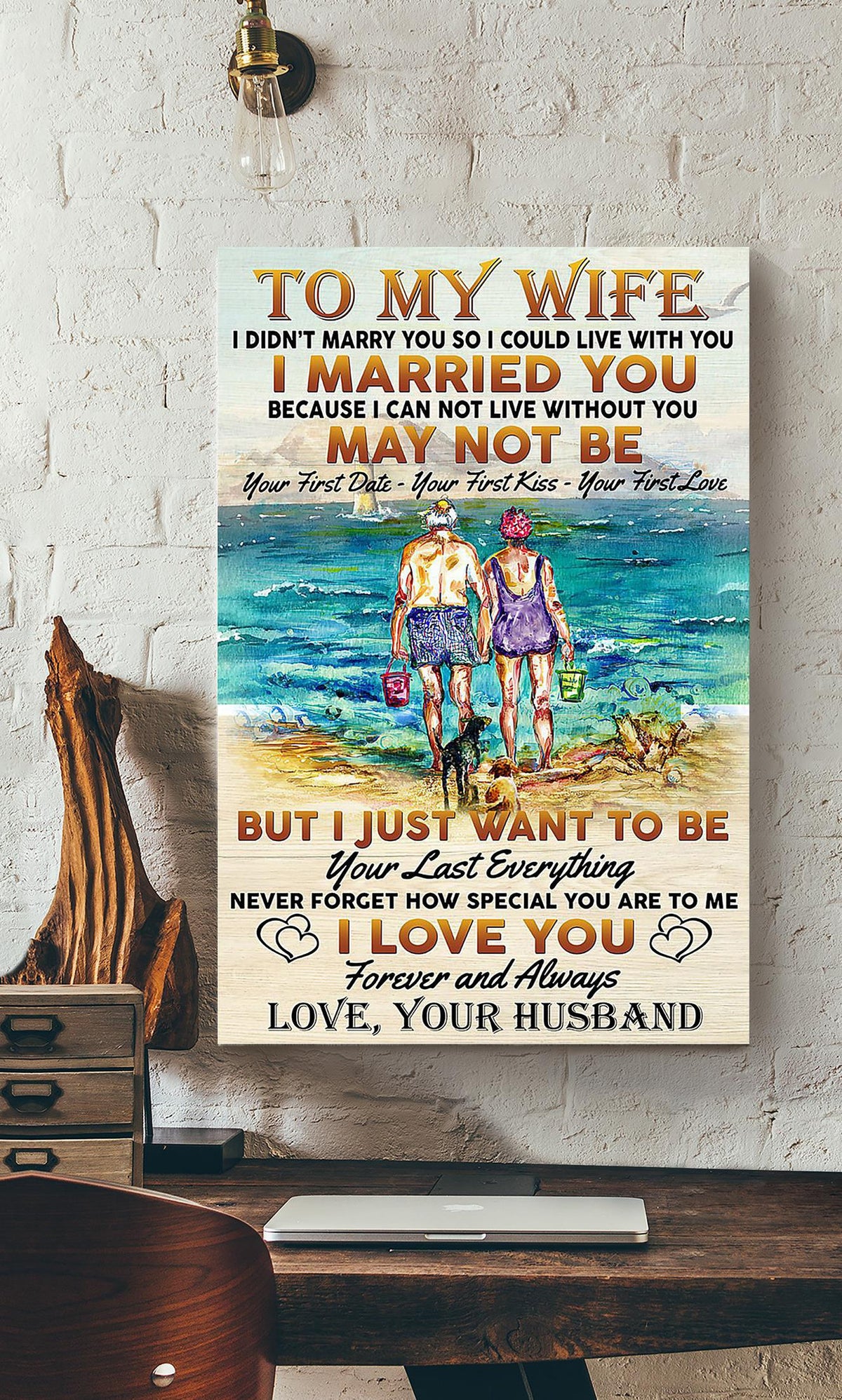 Loving Letter From Husband To Wife Gift For Valentine Wedding Anniversary 05 Canvas
