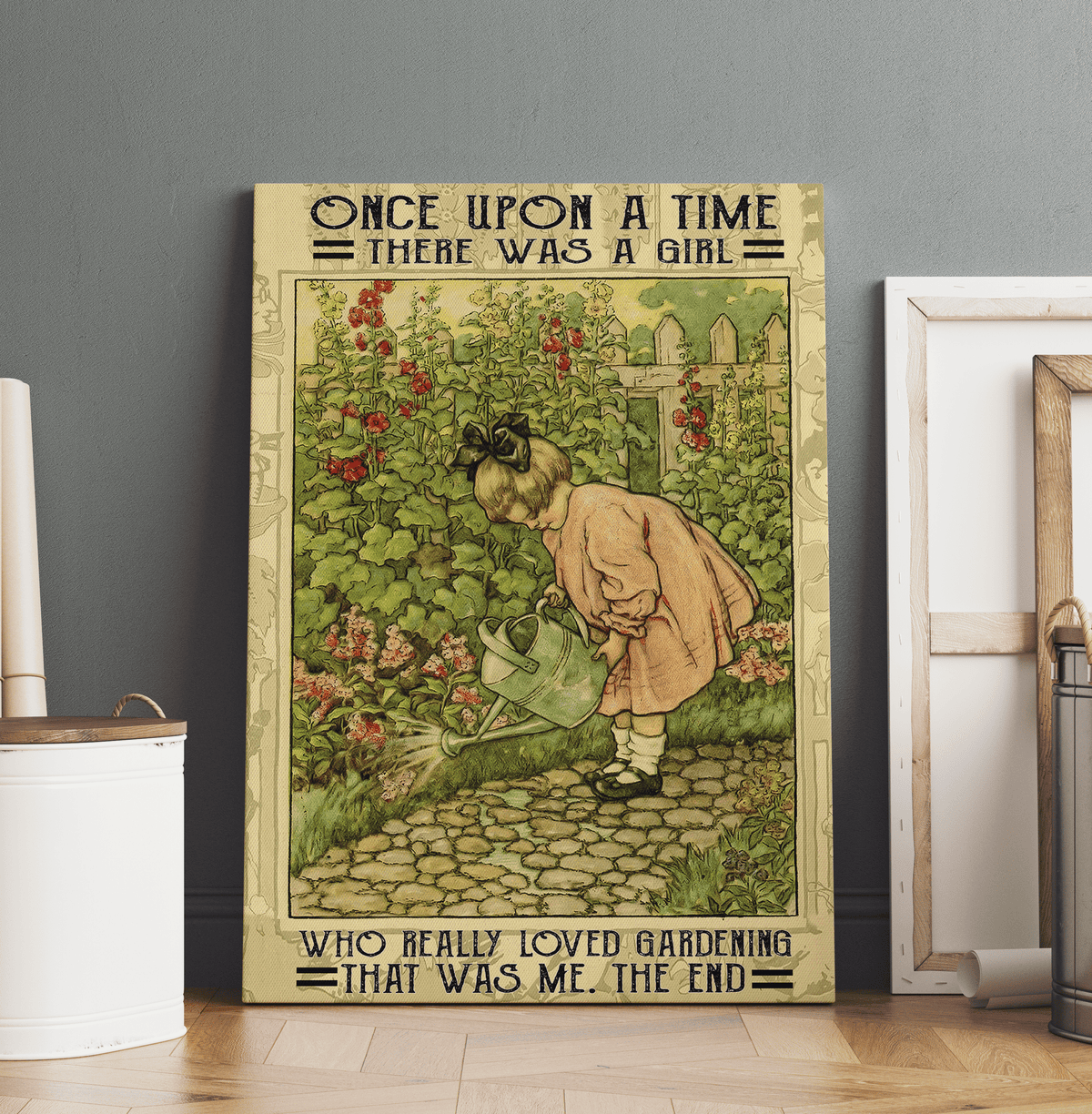 Once Upon A Time Girl Loved Gardening Gift For Gardener Gardening Plant Lover Plant Lady Canvas