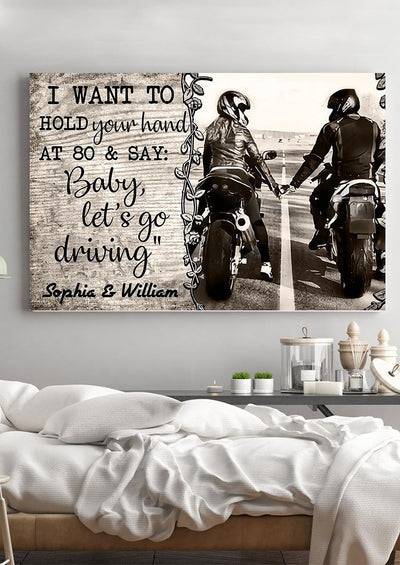 Peronalized Loving Quote Baby Let's Go Driving Gift For Valentine Wedding Anniversary