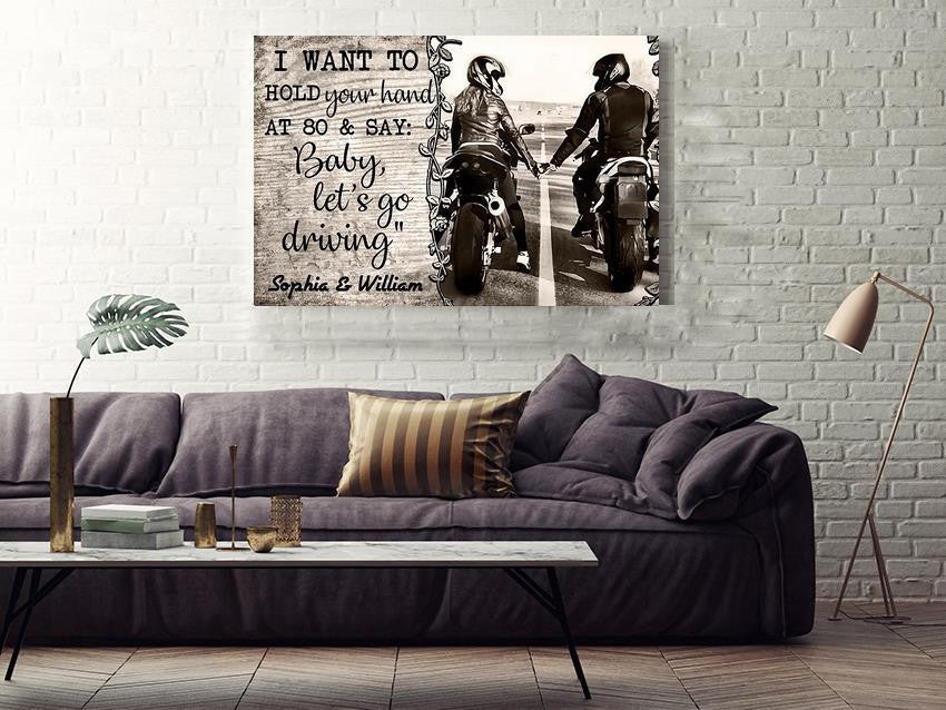 Peronalized Loving Quote Baby Let's Go Driving Gift For Valentine Wedding Anniversary