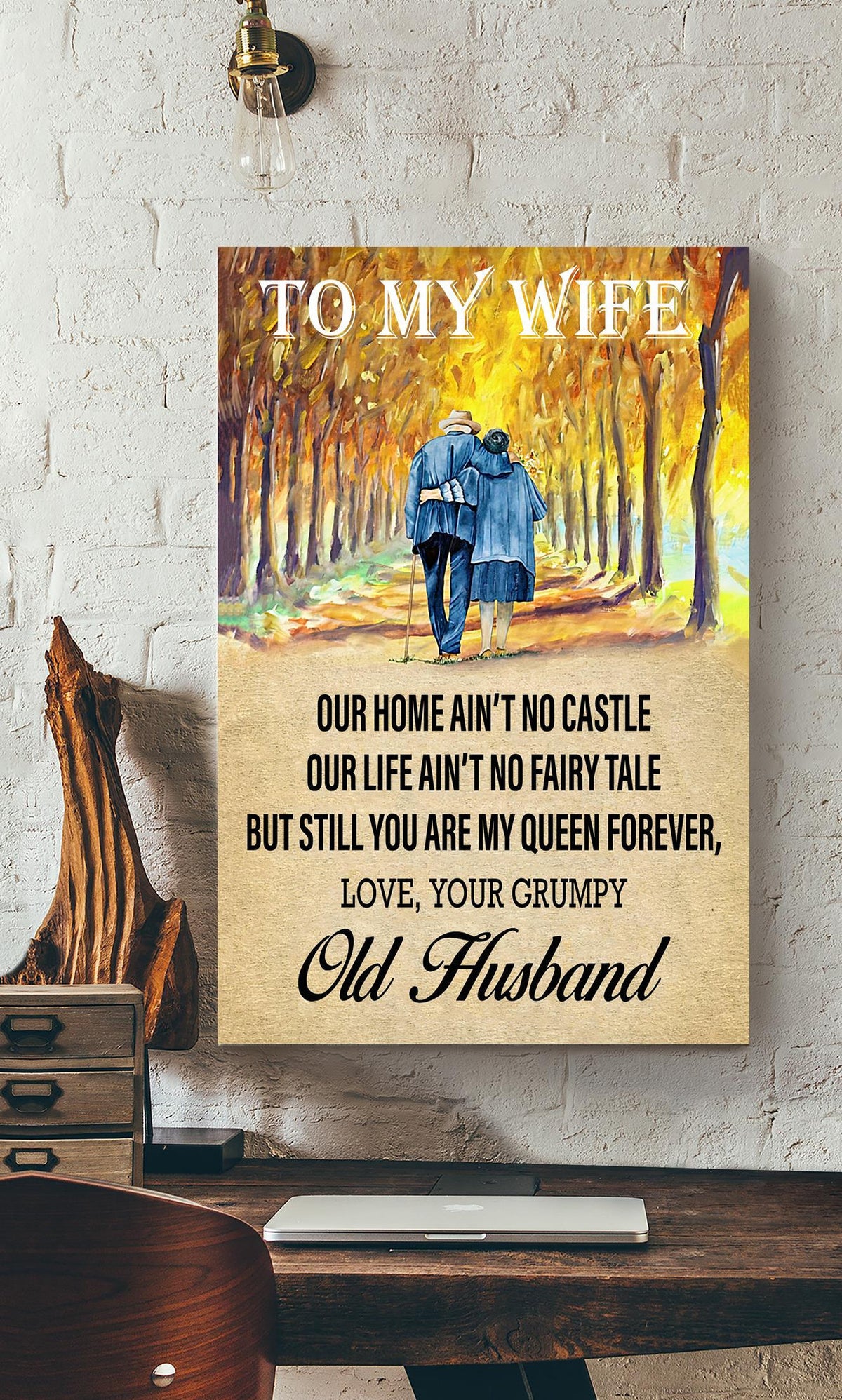 Loving Letter From Husband To Wife You Are My Queen Gift For Valentine Wedding Anniversary Canvas