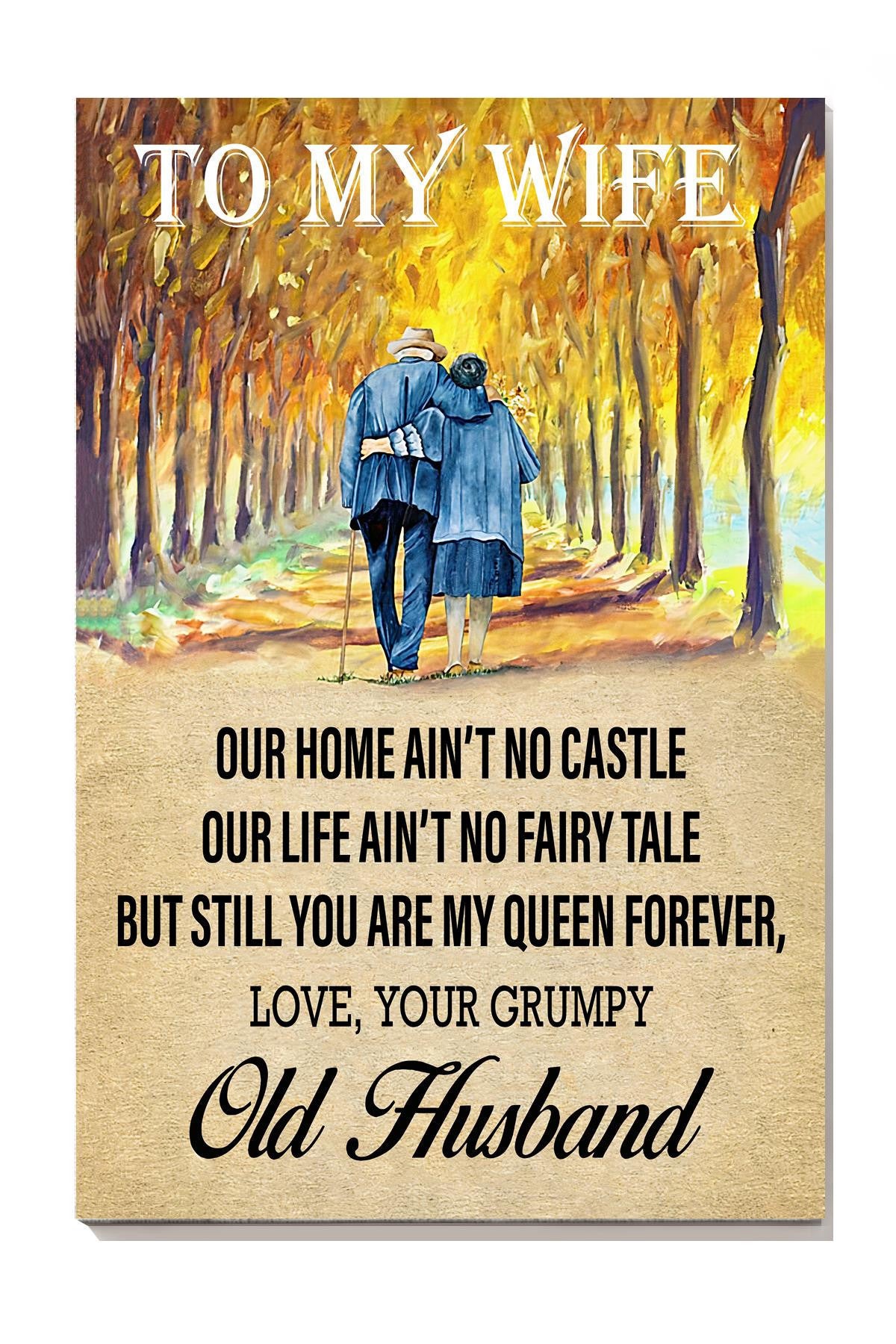 Loving Letter From Husband To Wife You Are My Queen Gift For Valentine Wedding Anniversary Canvas