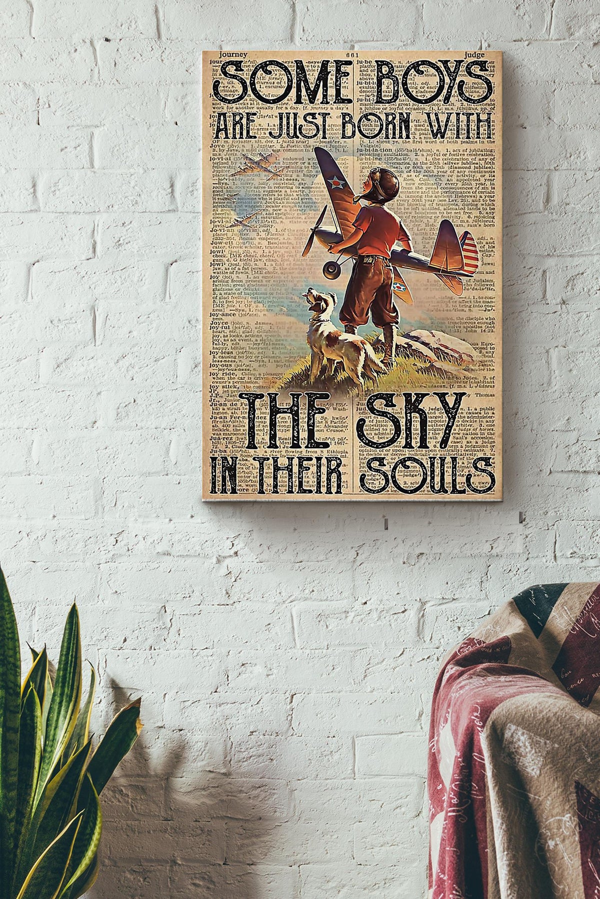 Pilot Some Boys Born With The Sky In Their Souls Canvas Gallery Wrapped Canvas Framed Gift Idea