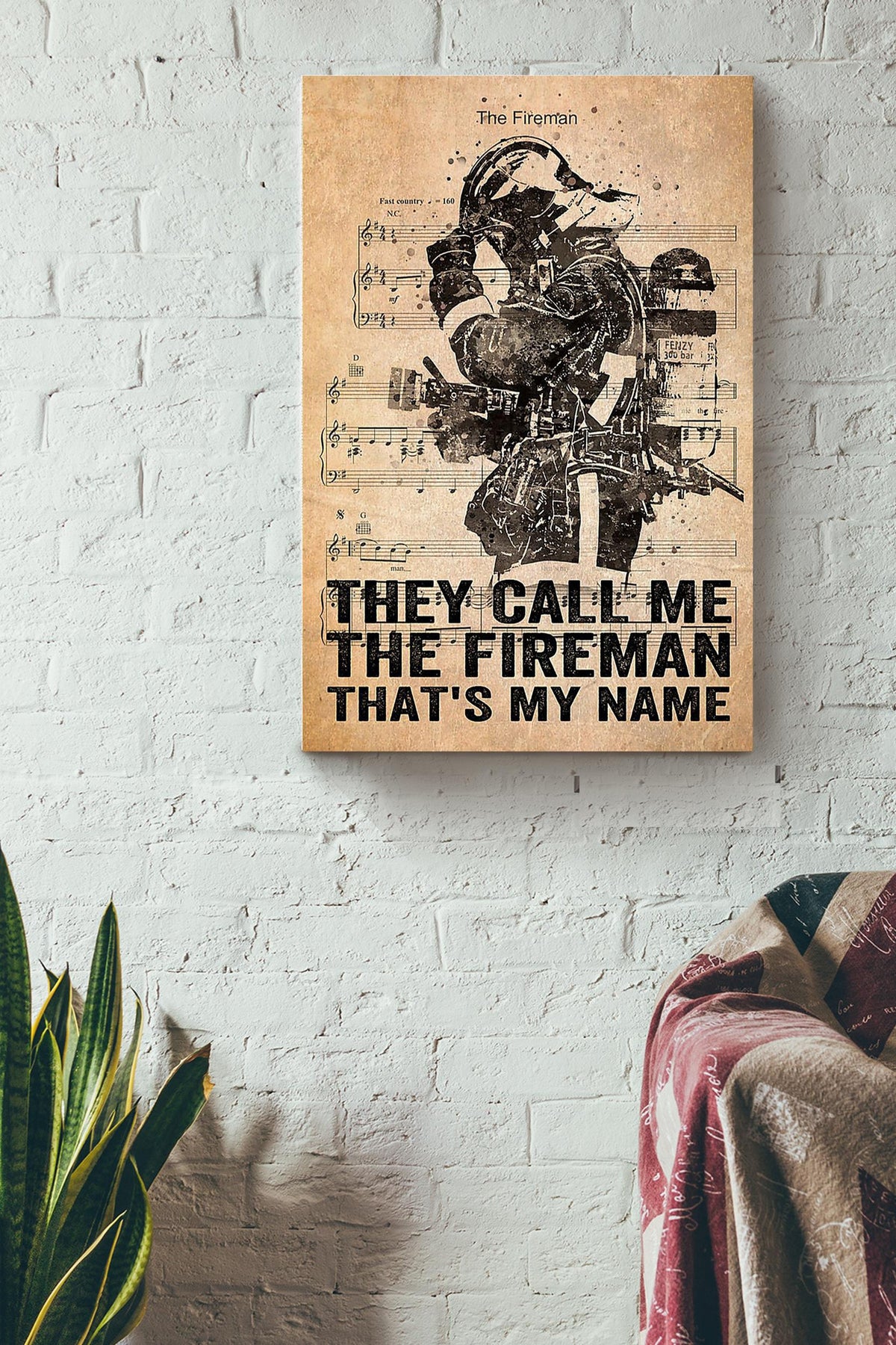 My Name Is The Fireman Gift For International Firefighters Day Canvas