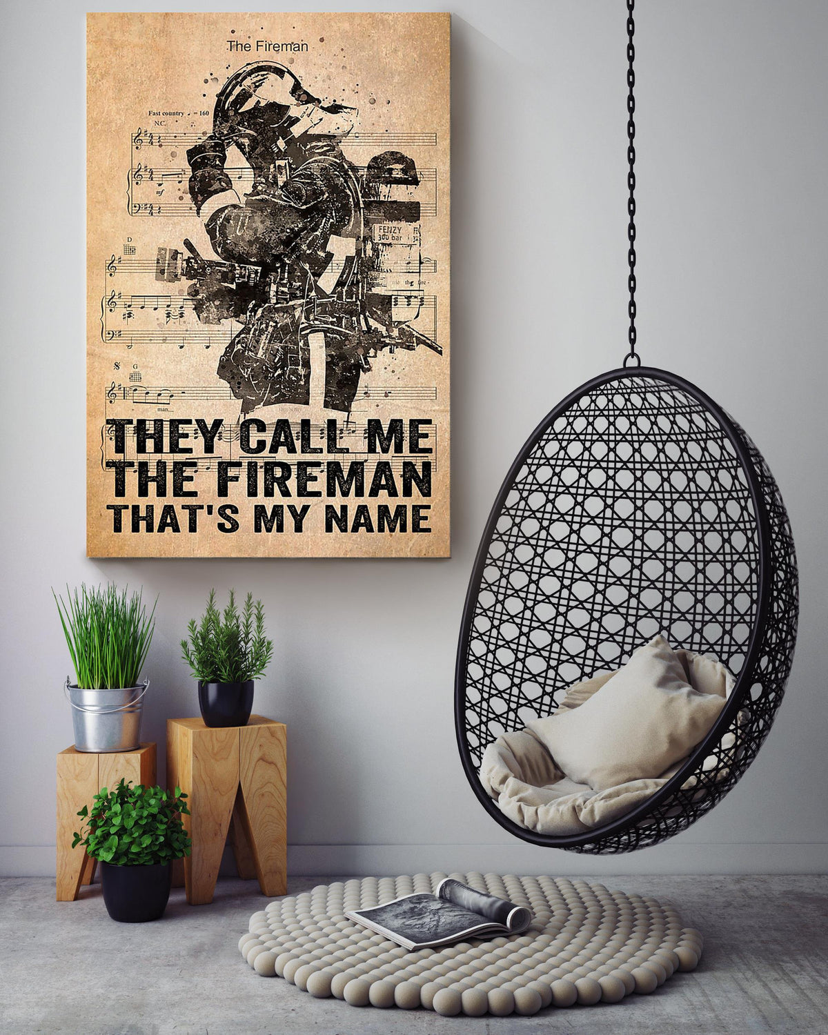 My Name Is The Fireman Gift For International Firefighters Day Canvas
