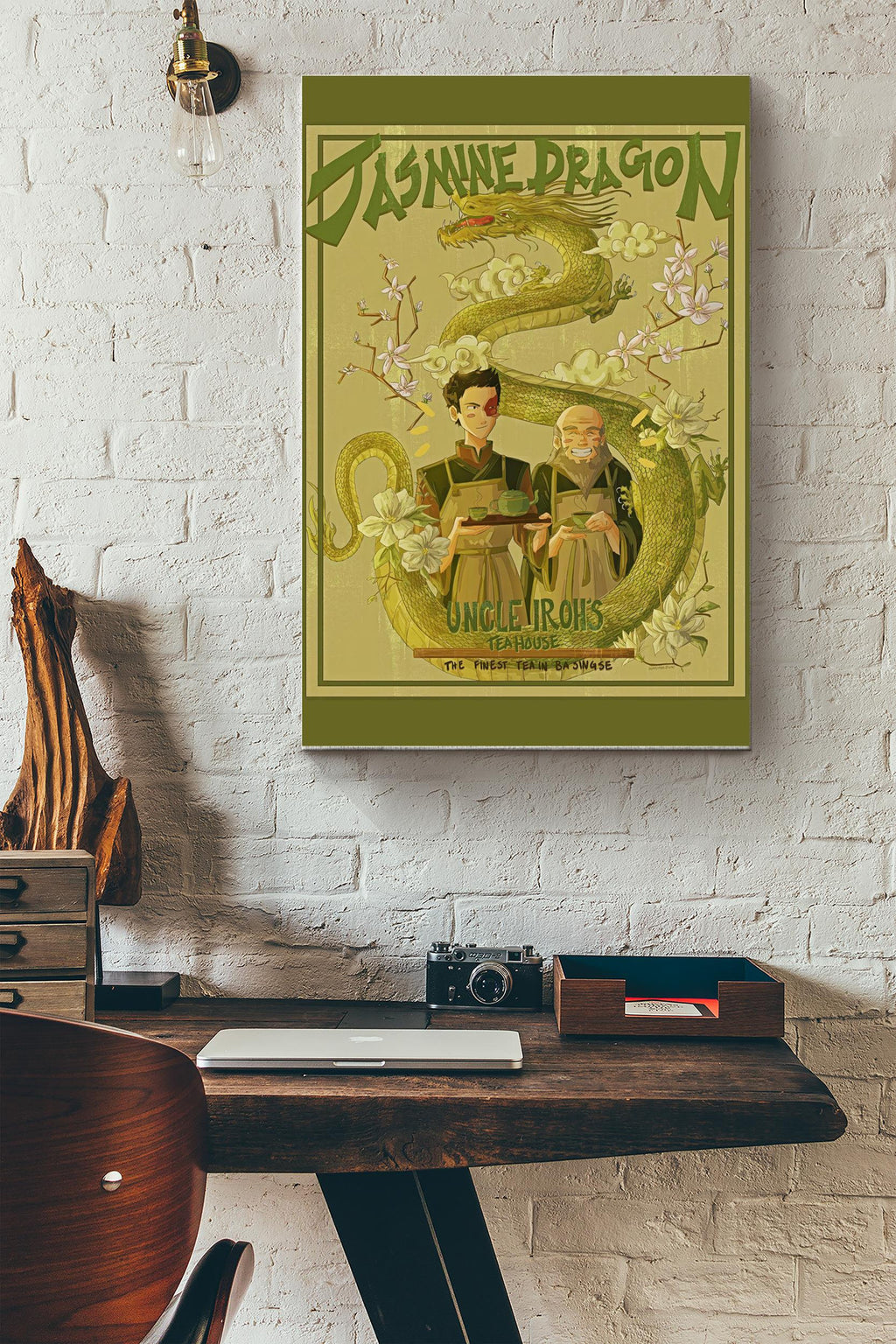 Jasmine Dragon Poster - Cartoon Wall Art - Gift For Kids Cartoon Lovers Jasmine Dragon Fan Children Playground Decor Canvas Gallery Wrapped Canvas Framed Gift Idea Framed Prints, Canvas