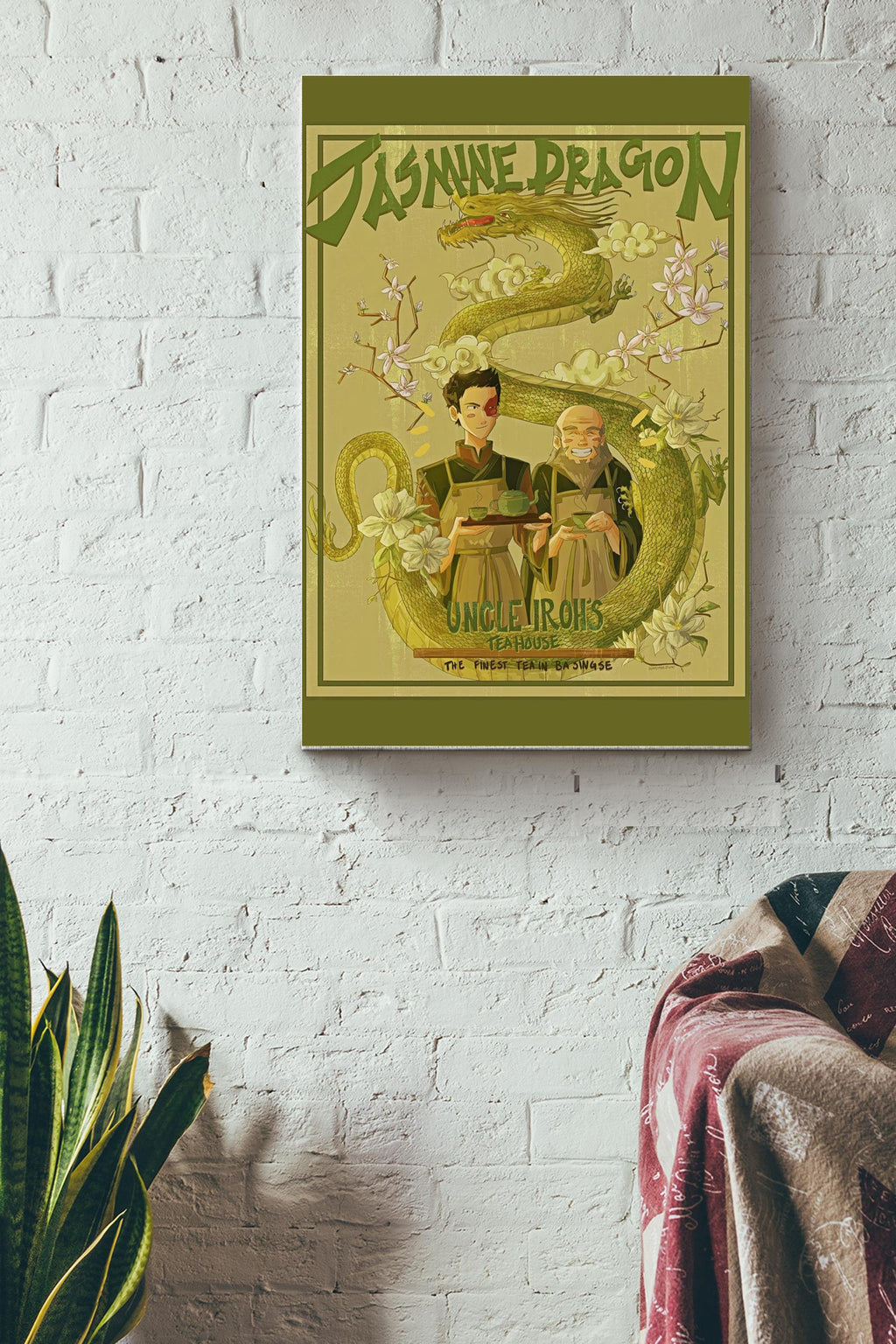 Jasmine Dragon Poster - Cartoon Wall Art - Gift For Kids Cartoon Lovers Jasmine Dragon Fan Children Playground Decor Canvas Gallery Wrapped Canvas Framed Gift Idea Framed Prints, Canvas