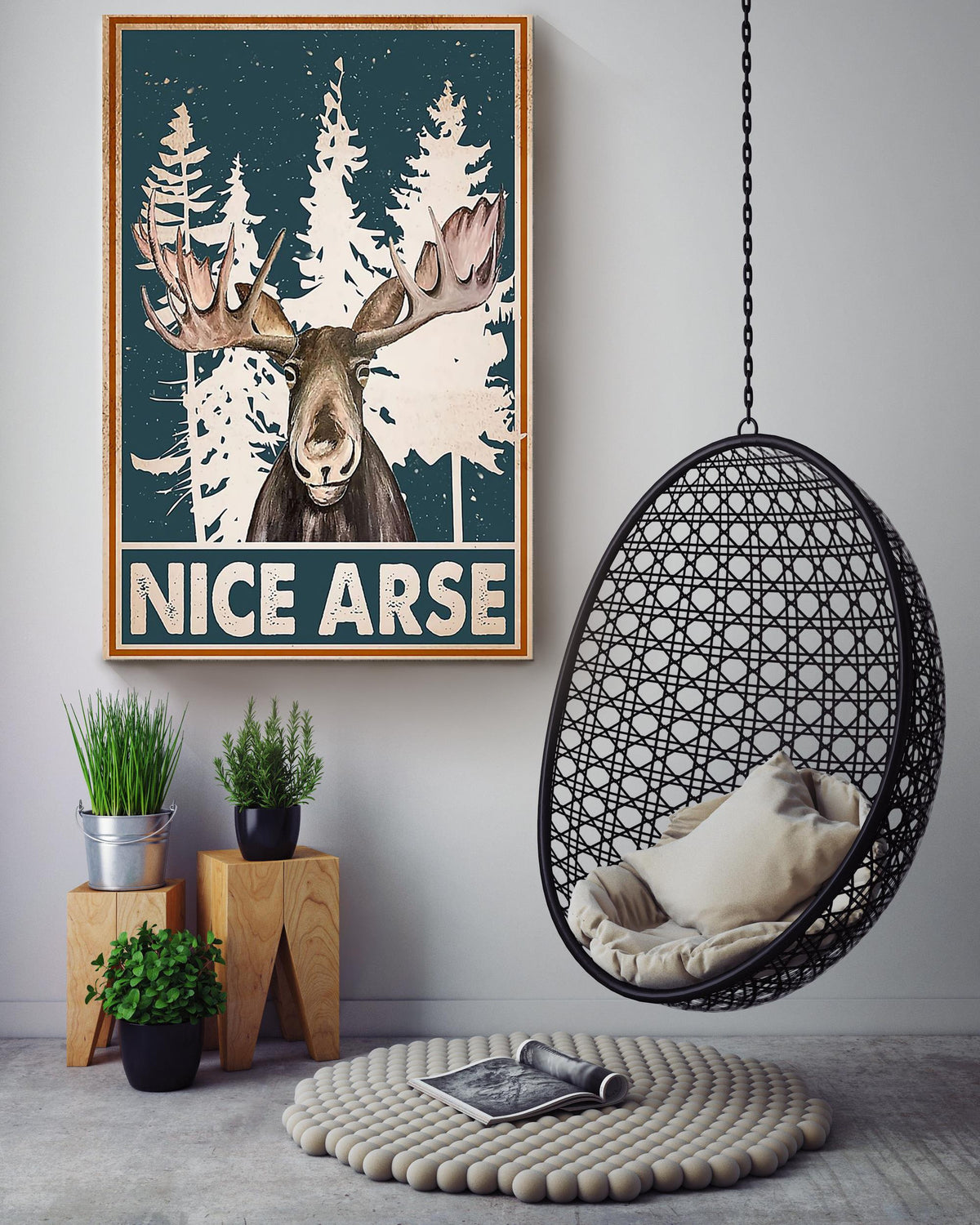 Nice Arse Deer Hunting Vintage Retro Gift For Hunter Canvas