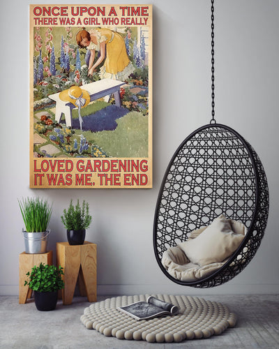 Once Upon A Time There Was A Girl Who Really Loved Gardening For Gardener Farmhouse Decor Canvas Gallery Wrapped Canvas Framed Gift Idea