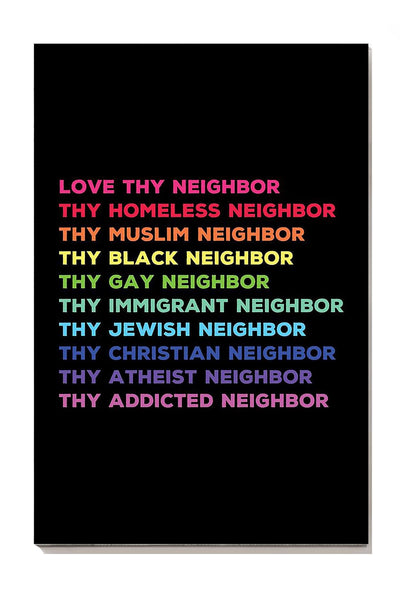 Love Thy Neighbor Equality Wall Art For Home Kids Room Decor Canvas Gallery Wrapped Canvas Framed Gift Idea Framed Prints, Canvas
