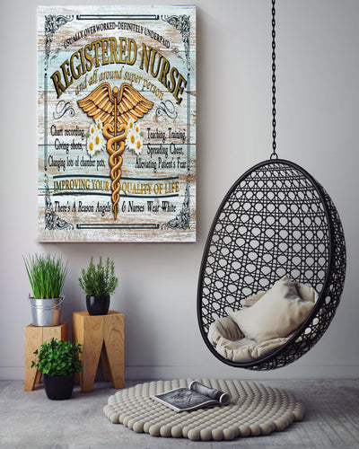Registered Nurse Medical Wall Art Gift For Nurse's Day Canvas Framed Prints, Canvas
