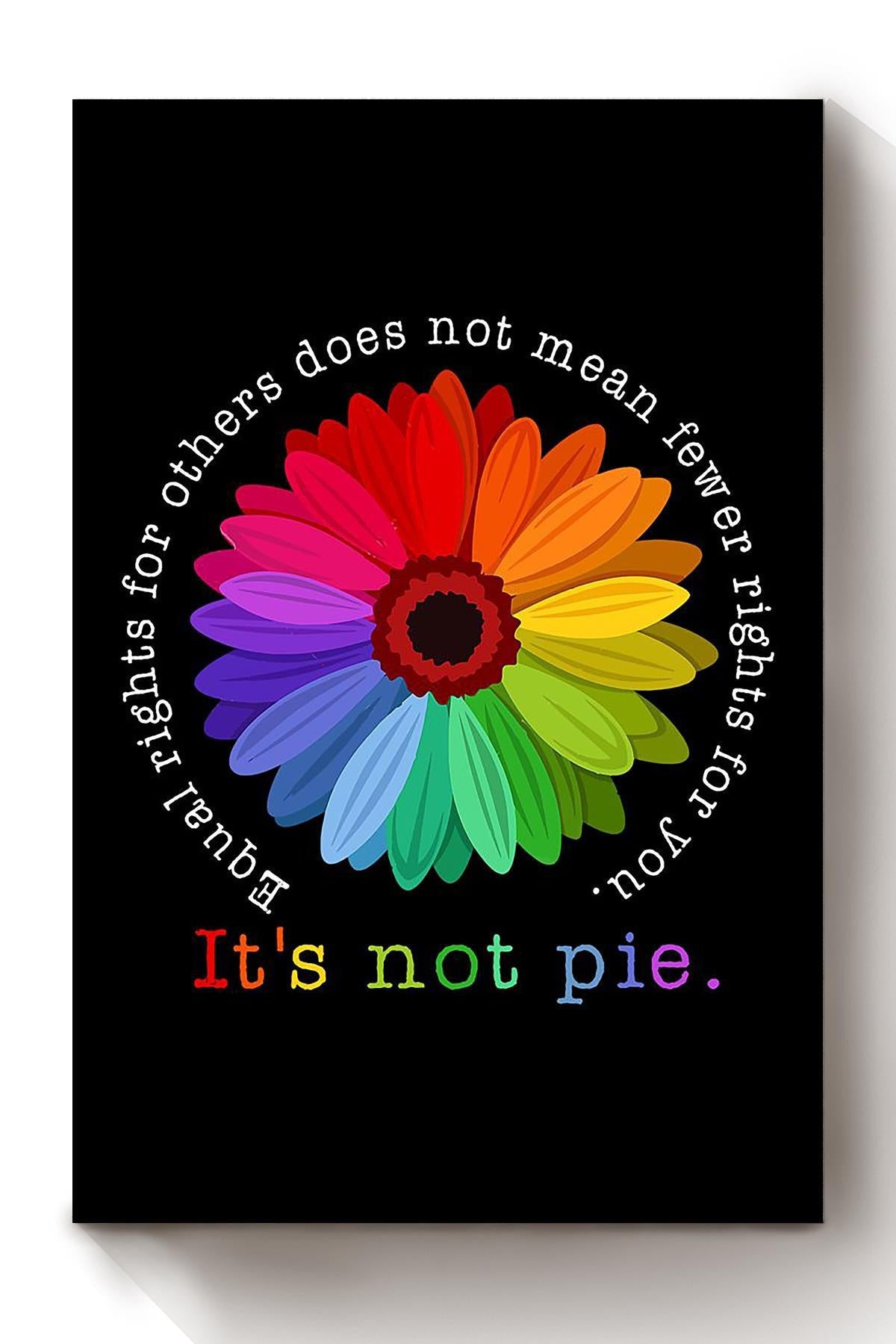 Lgbt Rights Quote Sunflower With Lgbt Flag Gift For Pride Month Gay Lesbian Trans Bisexsual Canvas