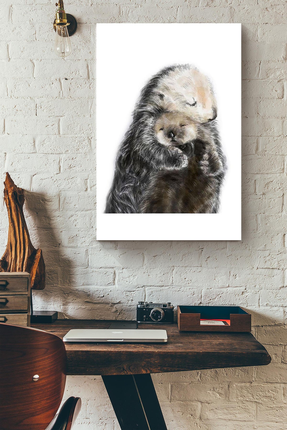 Otter Mom Hug Her Lovely Child Gift For Mother's Day From Son Daughter Canvas