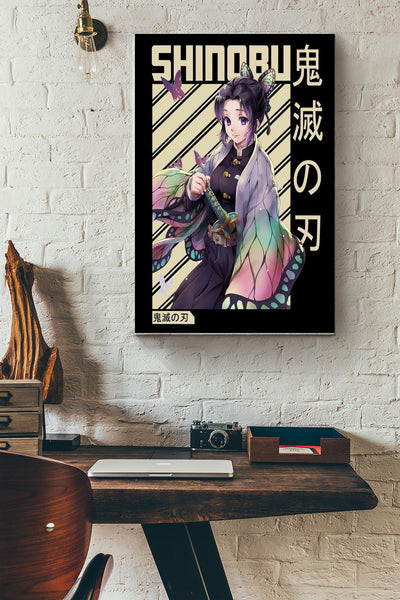 Shinobu Poster Decor Canvas Gallery Wrapped Canvas Framed Gift Idea