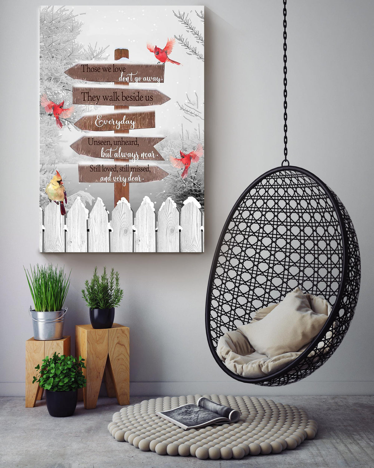 Those We Love Don't Go Away Memorial Quote Gallery Canvas Wall ArtGift For Memorial Day 02 Canvas Framed Prints, Canvas