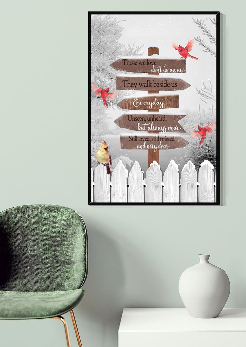 Those We Love Don't Go Away Memorial Quote Gallery Canvas Wall ArtGift For Memorial Day 02 Canvas Framed Prints, Canvas