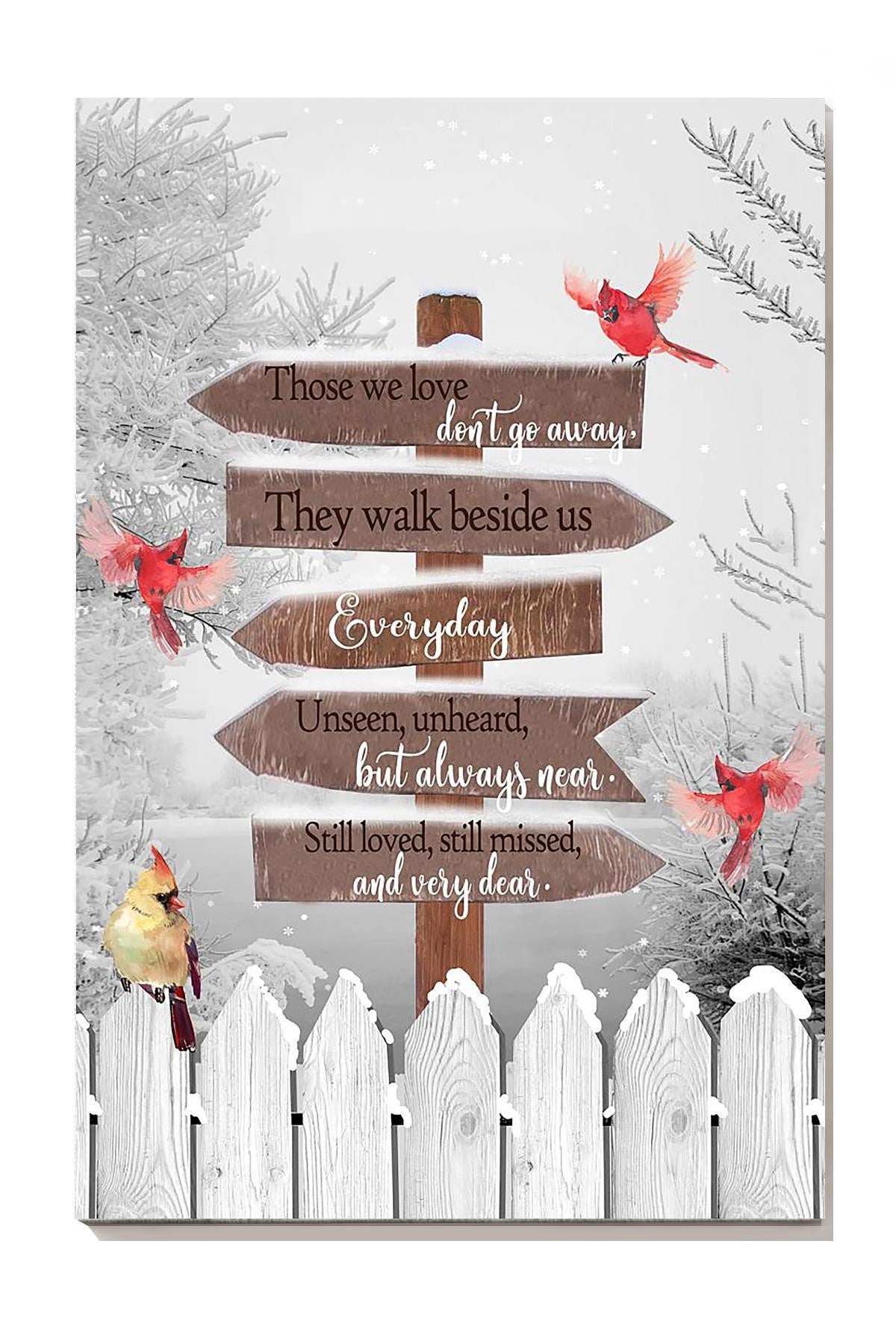 Those We Love Don't Go Away Memorial Quote Gallery Canvas Wall ArtGift For Memorial Day 02 Canvas Framed Prints, Canvas