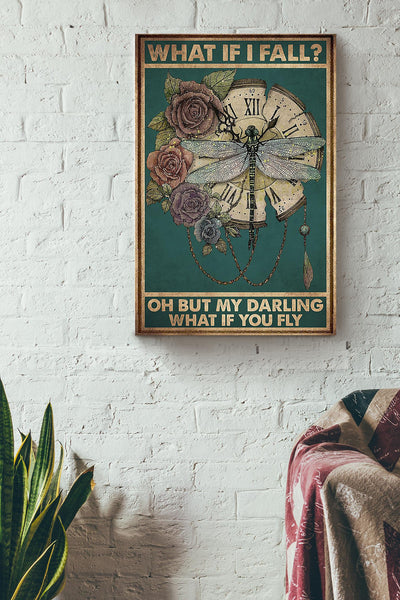 What If I Fall Poster For Home Livingroom Decor Canvas