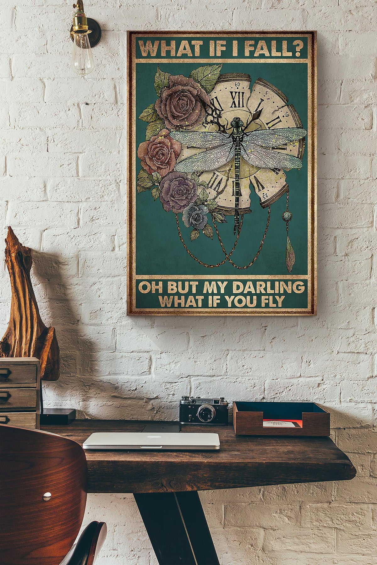 What If I Fall Poster For Home Livingroom Decor Canvas