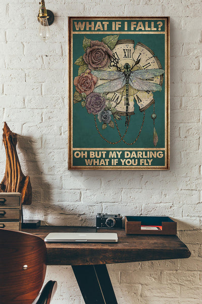 What If I Fall Poster For Home Livingroom Decor Canvas