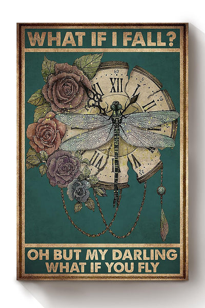 What If I Fall Poster For Home Livingroom Decor Canvas