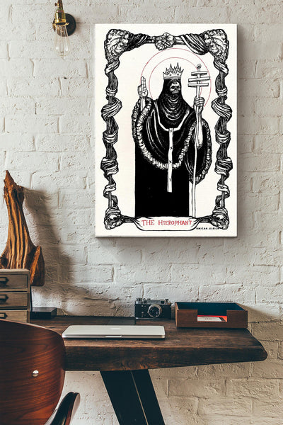 The Hierophant Tarot Card Poster Canvas Gallery Wrapped Canvas Framed Gift Idea