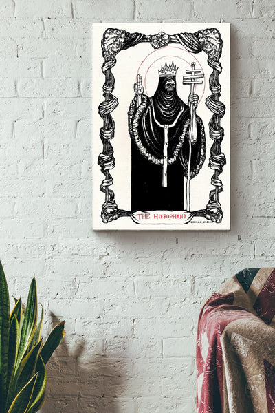 The Hierophant Tarot Card Poster Canvas Gallery Wrapped Canvas Framed Gift Idea