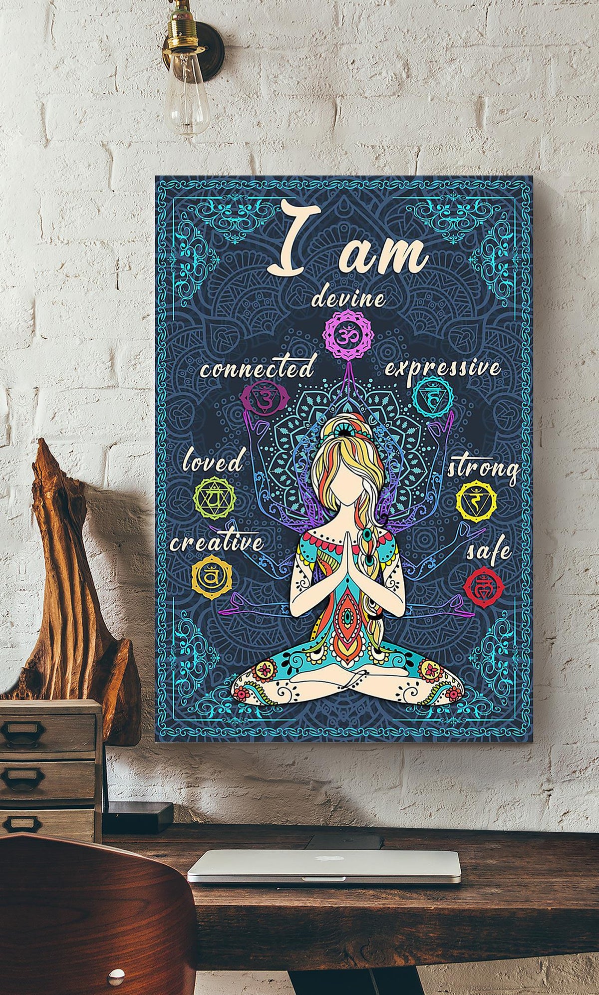Yoga Motivation Quotes Hippie Soul Print For Vintage Yoga Girl Gift 02 Canvas