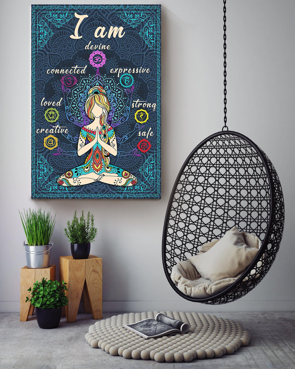 Yoga Motivation Quotes Hippie Soul Print For Vintage Yoga Girl Gift 02 Canvas