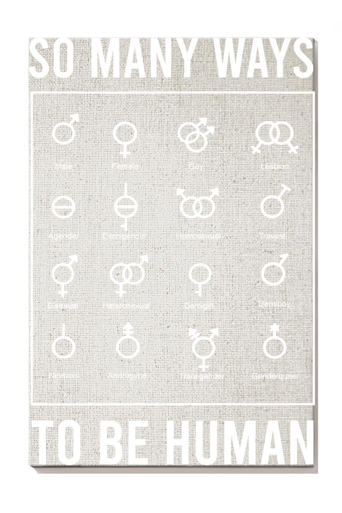 So Many Ways To Be Human Gallery Canvas Wall ArtFor Lgbt Lesbian Gay Idahot Pride Month Canvas Gallery Wrapped Canvas Framed Gift Idea Framed Prints, Canvas