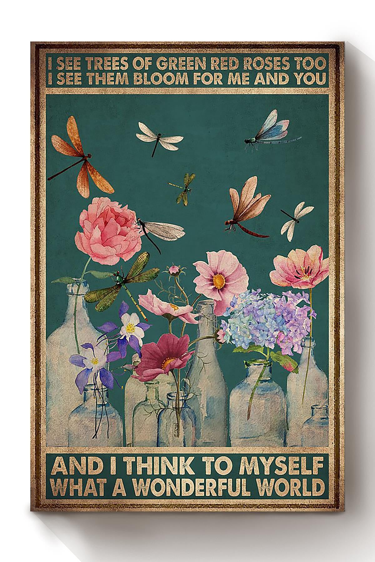 What A Wonderful World Poster Decor Art For Home Halloween (2) Canvas
