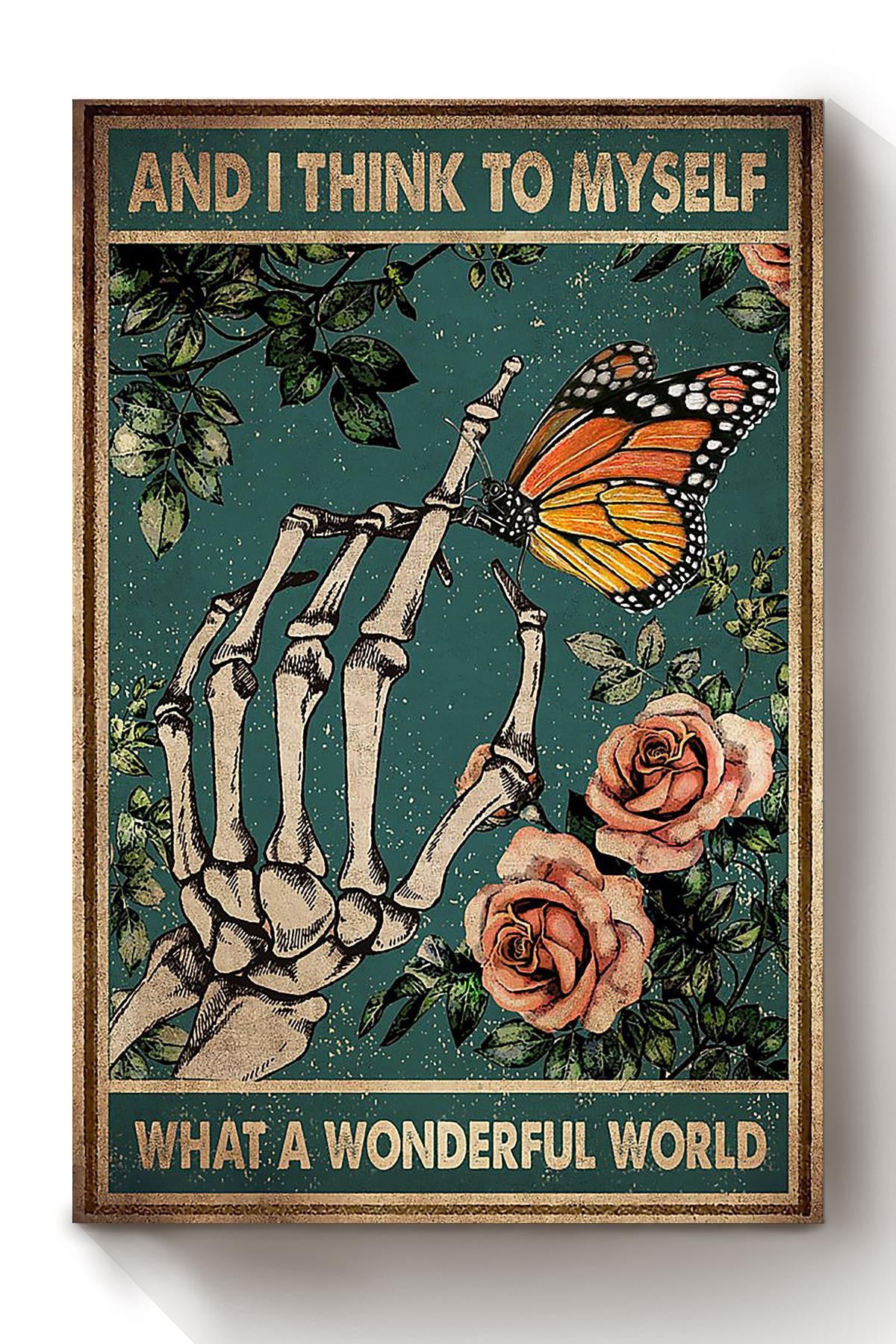 What A Wonderful World Poster Decor Art For Home Halloween Canvas