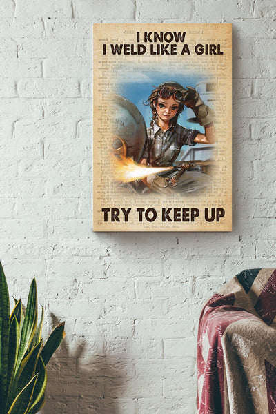 Welder Girl Girls Wall Decor Gift For International Women Day Home Decor Girlfriend Canvas