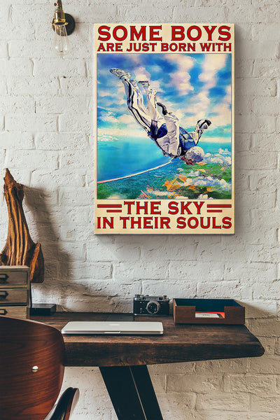 Some Boys Are Born With The Sky In Their Souls Canvas Gallery Wrapped Canvas Framed Gift Idea