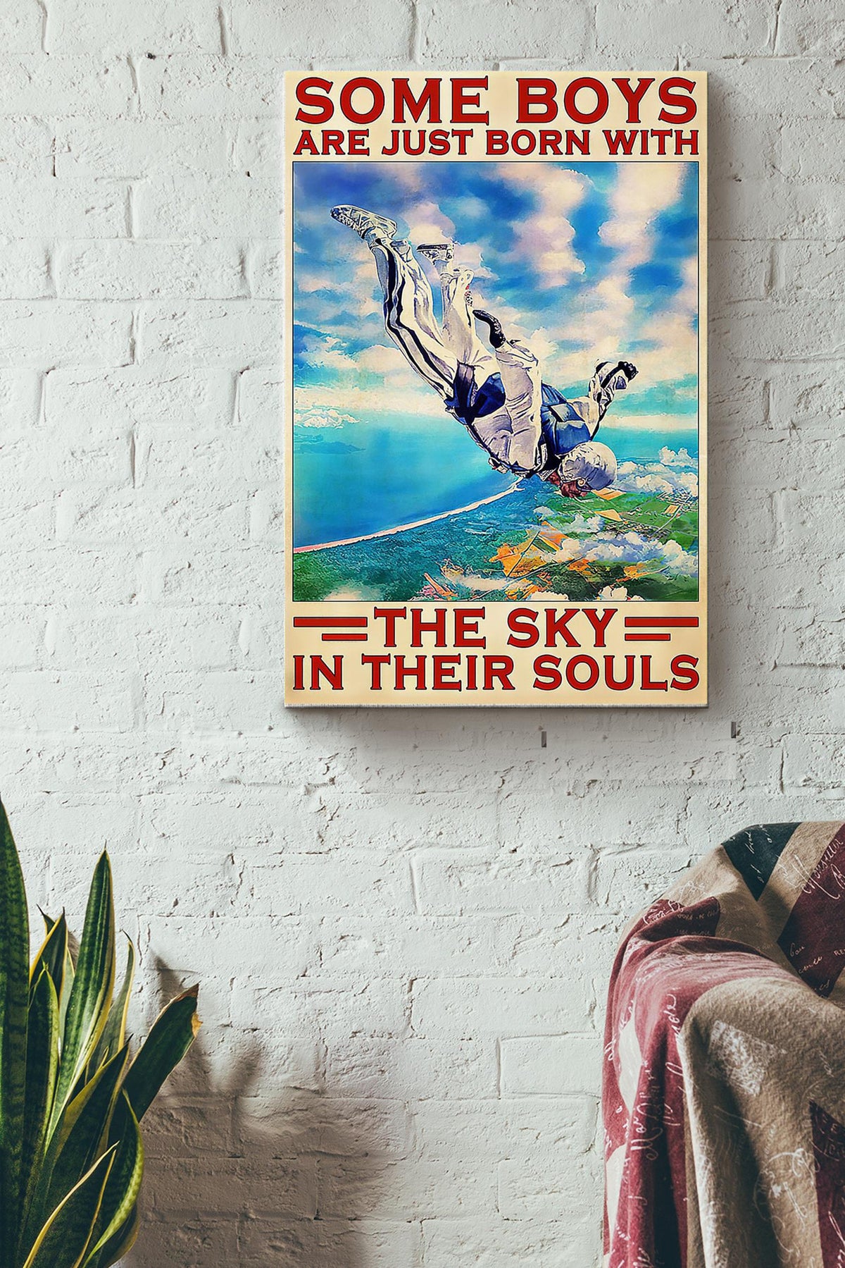 Some Boys Are Born With The Sky In Their Souls Canvas Gallery Wrapped Canvas Framed Gift Idea
